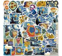 Vincent Van Gogh Painting Stickers Waterproof Stickers, Pop Singer Decal, Scrapbook Stickers, Cute Aesthetic Trendy Music Stickers for Water Bottles Book Laptop Guitar Skateboard Suitcase