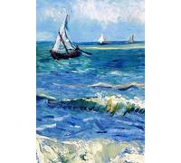 Vincent Van Gogh Seascape near Les Saintes Maries de la Mer Notebook: Van Gogh Blank Lined Journal