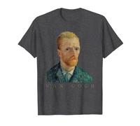 Vincent Van Gogh Self-Portrait T-Shirt, Men, Dark Heather Grey, 6X-Large