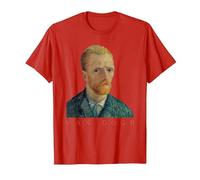 Vincent Van Gogh Self-Portrait T-Shirt, Men, Red, Small