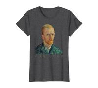 Vincent Van Gogh Self-Portrait T-Shirt, Women, Dark Heather Grey, Medium