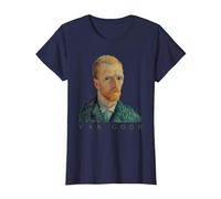 Vincent Van Gogh Self-Portrait T-Shirt, Women, Navy Blue, Medium