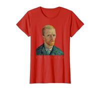 Vincent Van Gogh Self-Portrait T-Shirt, Women, Red, X-Large
