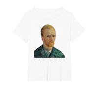 Vincent Van Gogh Self-Portrait T-Shirt, Women's Plus, White, 6X