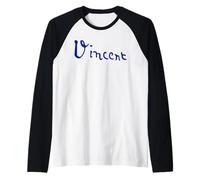 Vincent Van Gogh Signature Fine Art Impressionism Painter Raglan Baseball Tee