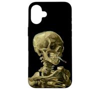 Vincent Van Gogh Skull Smoking Cigarette Skeleton Artistic Case for iPhone 16 Plus