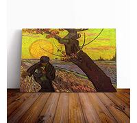Vincent Van Gogh Sower Canvas Print | Gallery Wrapped 30mm Frame Wall Art | 20x14 inches | Ready to Hang | Modern Picture | Living Room Bedroom Lounge Office
