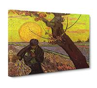 Vincent Van Gogh Sower Canvas Print | Gallery Wrapped 30mm Frame Wall Art | 24x16 inches | Ready to Hang | Modern Picture | Living Room Bedroom Lounge Office