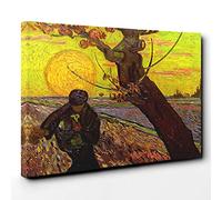 Vincent Van Gogh Sower Canvas Print | Gallery Wrapped 30mm Frame Wall Art | 30x20 inches | Ready to Hang | Modern Picture | Living Room Bedroom Lounge Office