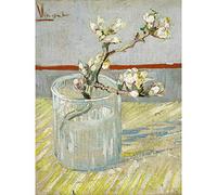 Vincent Van Gogh Sprig Of Flowering Almond In A Glass Large Wall Art Print Canvas Premium Poster Mural