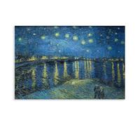 Vincent Van Gogh Starry Night on The Rhone River Canvas Art Poster And Wall Art Picture Print Modern Family Bedroom Decor Unframe 20x30inch(50x75cm)