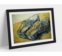 Vincent Van Gogh Still Life Wooden Shoes - Framed Wall Art Print Picture - A3 - Black Frame