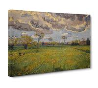 Vincent Van Gogh Stormy Sky Landscape Canvas Print | Gallery Wrapped 30mm Frame Wall Art | 20x14 inches | Ready to Hang | Modern Landscape Picture | Living Room Bedroom Lounge Office