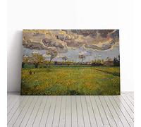 Vincent Van Gogh Stormy Sky Landscape Canvas Print | Gallery Wrapped 30mm Frame Wall Art | 24x16 inches | Ready to Hang | Modern Landscape Picture | Living Room Bedroom Lounge Office