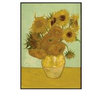 Vincent Van Gogh - Sunflowers - 1889 Poster print, Famous classic paintings, Iconic painters art work, Print Only (A5-14.8 x 21.0cm)