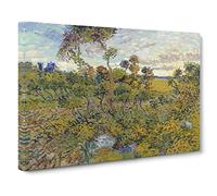 Vincent Van Gogh Sunset at Montmajour Classic Painting Canvas Wall Art Print Ready to Hang, Framed Picture for Living Room Bedroom Home Office Décor, 20x14 Inch (50x35 cm)