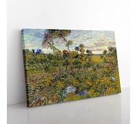 Vincent Van Gogh Sunset at Montmajour Classic Painting Canvas Wall Art Print Ready to Hang, Framed Picture for Living Room Bedroom Home Office Décor, 60x40 cm (24x16 Inch)