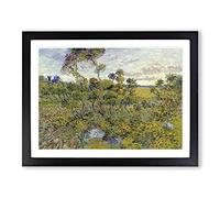Vincent Van Gogh Sunset at Montmajour Classic Painting Framed Wall Art Print, Ready to Hang Picture for Living Room Bedroom Home Office Décor, Black A4 (34 x 25 cm)