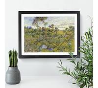 Vincent Van Gogh Sunset at Montmajour Classic Painting Framed Wall Art Print, Ready to Hang Picture for Living Room Bedroom Home Office Décor, Black A3 (46 x 34 cm)