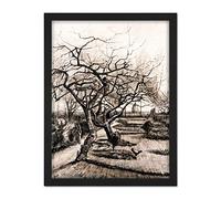Vincent Van Gogh The Parsonage Garden At Nuenen In Winter Large Framed Art Print Poster Wall Decor 18x24