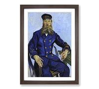 Vincent Van Gogh The Postman Joseph Roulin Framed Print | A2 Walnut Framed Wall Art | Ready to Hang | Modern Historical Picture | Living Room Bedroom Lounge Office