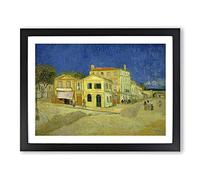 Vincent Van Gogh The Yellow House Classic Painting Framed Print | A2 Black Framed Wall Art | Ready to Hang | Classic Historical Picture | Living Room Bedroom Lounge Office