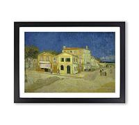 Vincent Van Gogh The Yellow House Framed Print | A2 Black Framed Wall Art | Ready to Hang | Modern Historical Picture | Living Room Bedroom Lounge Office