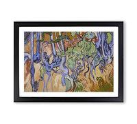 Vincent Van Gogh Tree Roots Framed Print | A2 Black Framed Wall Art | Ready to Hang | Modern Floral Picture | Living Room Bedroom Lounge Office