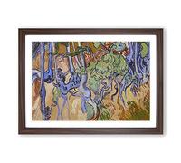 Vincent Van Gogh Tree Roots Framed Print | A2 Walnut Framed Wall Art | Ready to Hang | Modern Floral Picture | Living Room Bedroom Lounge Office