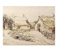 Vincent Van Gogh Two Cottages At Saintes Maries De La Mer Unframed Wall Art Print Poster Home Decor Premium