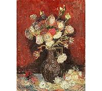 Vincent Van Gogh Vase With Chinese Asters And Gladioli Unframed Wall Art Print Poster Home Decor Premium