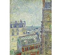 Vincent Van Gogh View From Theos Apartment Art Print Canvas Premium Wall Decor Poster Mural