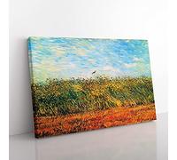 Vincent Van Gogh Wheat Field and a Lark Classic Painting Canvas Wall Art Print Ready to Hang, Framed Picture for Living Room Bedroom Home Office Décor, 76x50 cm (30x20 Inch)