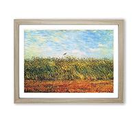 Vincent Van Gogh Wheat Field and a Lark Classic Painting Framed Wall Art Print, Ready to Hang Picture for Living Room Bedroom Home Office Décor, Oak A4 (34 x 25 cm)