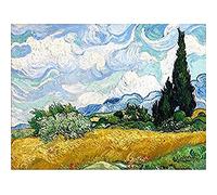 Vincent Van Gogh Wheat Field With Cypresses Unframed Wall Art Print Poster Home Decor Premium