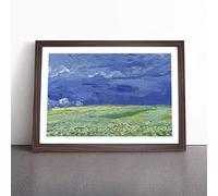 Vincent Van Gogh Wheatfield under Thunderclouds Framed Print Walnut A3 | Ready to Hang, Satin Fine Art Paper, Fade-Resistant Inks, Acrylic Glazing, Securely Packaged, Made in the UK