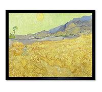 Vincent Van Gogh Wheatfield With A Reaper Unframed Wall Art Print Poster Home Decor Premium
