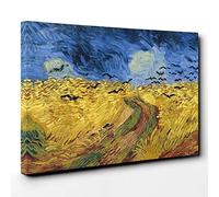 Vincent Van Gogh Wheatfield with Crows Canvas Print | Gallery Wrapped 30mm Frame Wall Art | 30x20 inches | Ready to Hang | Modern Picture | Living Room Bedroom Lounge Office