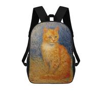 Vincent Van Gogh's Cat Painting Backpack School Lightweight Airport College Students Back Pack for Girl, Teen Girls 17inch