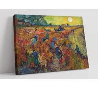 Vincent van Gogh's The Red Vineyard (1888) Canvas Wall Art Picture Print - 36 inch wide x 24 inch high (Frame Depth 30mm)