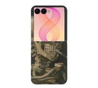Vincent Vangogh Skeleton Cigarette PU Leather Flip Case Cover For Samsung Galaxy Z Flip 8