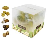 Vincente Delicacies Pistachio Cookies, Shortbread, White Chocolate, Milk Chocolate Cream, Sicilian Mix Cookies, 500g, Made in Italy
