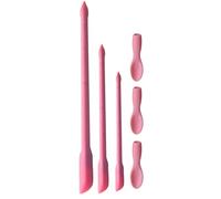 vincente Mini Jar Scraper Set | Reusable Double-Ended Tiny Silicone Spoon Spatula - Thin Jar Spatula Food Scraper for Kitchen Cooking Jars Butter Cream