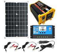 vincente Portable Power Station,Solar Panel Starter Kit with 6000W Power Inverter | Complete Solar Power System with Battery And Inverter for Home House Shed Farm RV Boats
