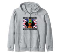 Vincentian Roots British Born Girl Pride Vincent Heritage Zip Hoodie