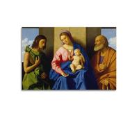 Vincenzo Catena Painter's Artwork Virgin And Child with Saints John The Baptist And Joseph Posters Picture Print Wall Art Canvas Artworks Room Aesthetic 24x36inch(60x90cm)