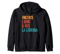 Vincenzo L'Uomo Il Mito La Legend Birthday Party Zip Hoodie