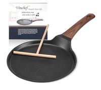 Vinchef Nonstick Crepe Pan, 11inch Skillet Pan for Dosa Tawa Omelette Tortillas Crispy Pancake, Griddle Pancake Pan, PFOA FREE and Induction Compatible