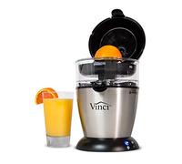 Vinci Hands-Free Patented Electric Citrus Juicer 1-Button Easy Press Lemon Lime Orange Grapefruit Juice Squeezer Easy to Clean Juicer Machine, Black/Stainless Steel