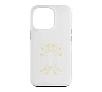 Vinci Vitruvian Dachshund Funny Vintage Wiener Dog Case for iPhone 13 Pro